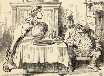 Vilmos atya, aki megette a libát, Lewis Carroll Alice kalandjai csodaországban című művéből, 1891-ben (litho) alkotó: John Tenniel