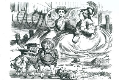 Franciaország és Nagy-Britannia a gyerekeket nézi (John Bull, Mr. Punch és III. Napóleon). Idén volt a Franciaország és Nagy-Britannia közötti béke 50 éves és az Entente Cordiale kezdete. John Tenniel rajzfilm a londoni "Punch"-ból alkotó: John Tenniel