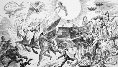 Punch úr álma az elektromosságról mindent elsöpör maga előtt alkotó: John Tenniel