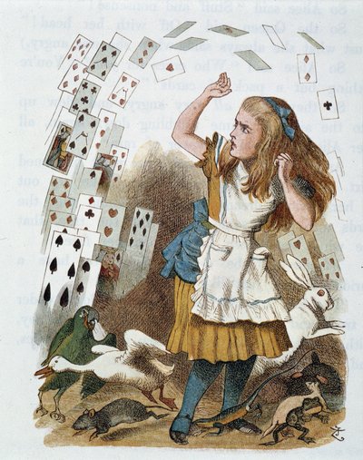 Kártyajáték – Lewis Carroll „Alice in Wonderland” című filmjében, John Tenniel (1820-1914) illusztrációja alkotó: John Tenniel