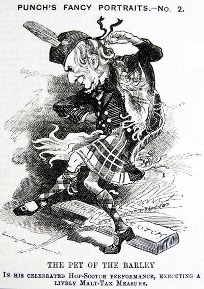 William Ewart Gladstone-t ábrázoló politikai szatíra alkotó: John Tenniel