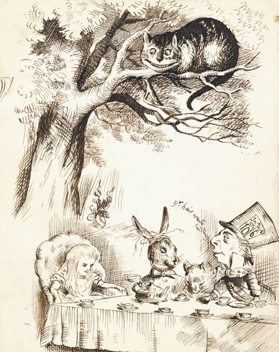 Jelenet Az őrült kalapos teapartijából, 1865 körül alkotó: John Tenniel