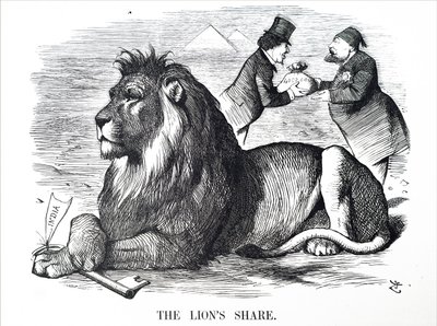 A brit kormány felhatalmazza a Rothschildeket a Szuezi-csatorna részvényeinek kivásárlására. alkotó: John Tenniel