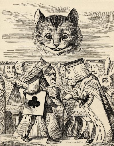 A szívek királya vitatkozik a hóhérral, Lewis Carroll Alice kalandjai Csodaországban című művéből, 1891-ben (litho) alkotó: John Tenniel