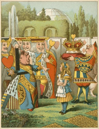 A királynő szigorúan azt mondta: „Ki ez?” Alice Csodaországban kalandjaiból alkotó: John Tenniel