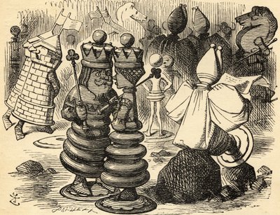 A vörös király és királynő. Illusztráció: Sir John Tenniel alkotó: John Tenniel