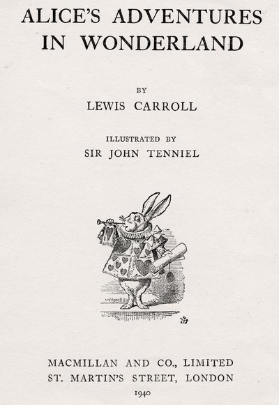 A fehér nyúl az "Alice kalandjai csodaországban" címlapján alkotó: John Tenniel