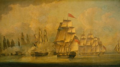 Malacca-szoros csata, 1804. február 15 alkotó: John Thomas Serres