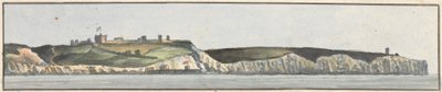 Dover kastély, északkelet, 1/2 észak (az öt rajz egyike egy tartón) alkotó: John Thomas Serres
