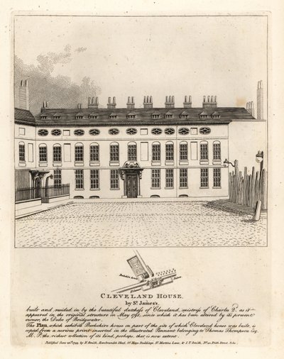 Cleveland ház a londoni St James Palace mellett alkotó: John Thomas Smith