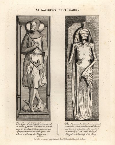 Sírképek a St Saviour’s Southwarkban alkotó: John Thomas Smith