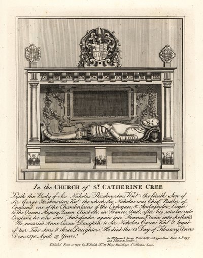 Sir Nicholas Throkmorton sírképe alkotó: John Thomas Smith