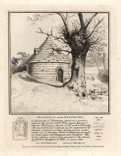 A paddingtoni Bayswater közelében lévő vezetéket azért építették, hogy megőrizzen egy nagy tisztavizű forrást alkotó: John Thomas Smith