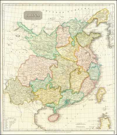 Kína 1815-ös térképe alkotó: John Thomson