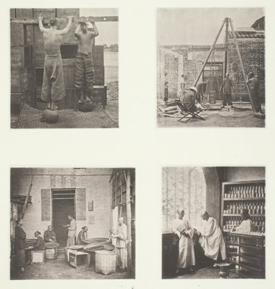 Guruló illatú kapribogyó és puskapor teák, Mérőtea exportra, Teaház..., c. 1868. alkotó: John Thomson