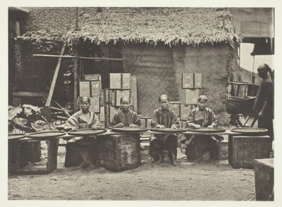 Tea-szedés Kantonban, c. 1868. alkotó: John Thomson