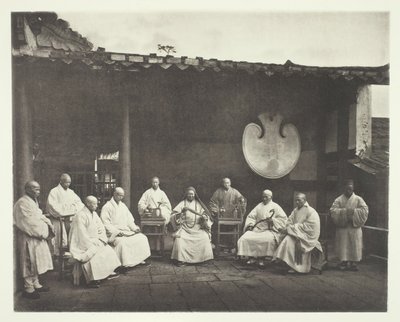 Kushan apátja és szerzetesei, c. 1868. alkotó: John Thomson