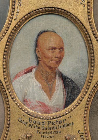 „Guter Peter“, Häuptling der Oneida-Indianer (ca. 1717-1793) alkotó: John Trumbull