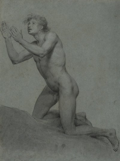Vázlat egy férfi akt-élettanulmányról alkotó: John Trumbull