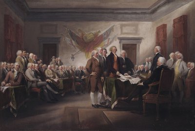 A Függetlenségi Nyilatkozat július 4 alkotó: John Trumbull