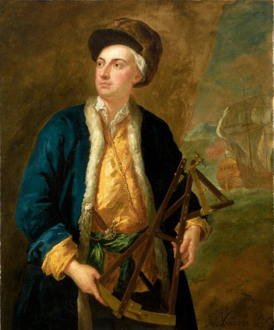 Kereskedő kapitány Elton kvadránsával, 1730 körül (olaj, vászon) alkotó: John Vanderbank
