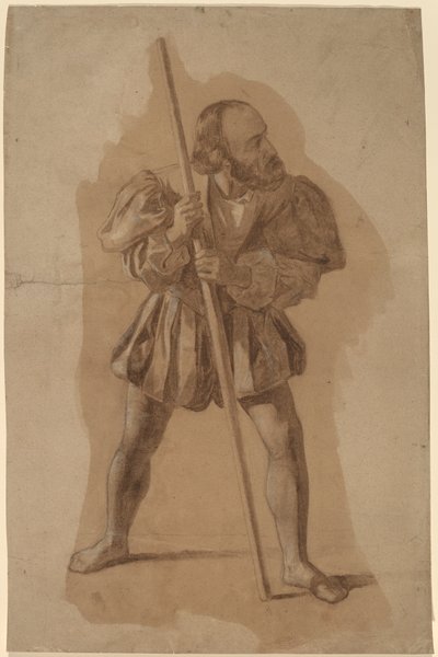 Figura jelmez tanulmány a Columbus falfestményhez, Washington, D.C. alkotó: John Vanderlyn