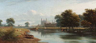 Eton a Temze felől alkotó: John Varley