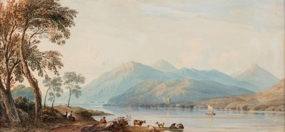 Glengary Loch, dátum ismeretlen (akvarell, papír) alkotó: John Varley