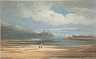 Harlech vára a Traeth Mawr túloldalán alkotó: John Varley