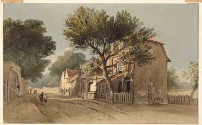 Leyton, Essex, 1800 körül (akvarell, papír) alkotó: John Varley