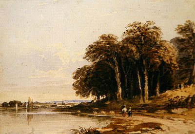 Folyói táj (akvarell) alkotó: John Varley