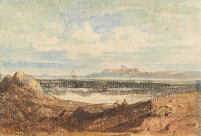 Kilátás a Rugged Coastline-ra, Bamburgh, Northumberland alkotó: John Varley