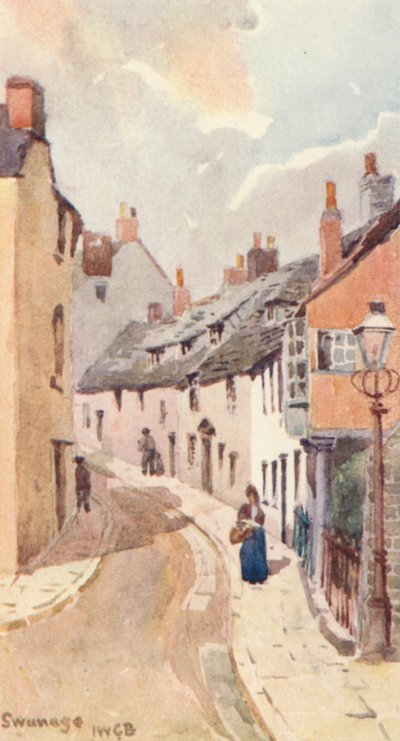 High Street, Swanage (színes litográfia) alkotó: John W.G. Bond