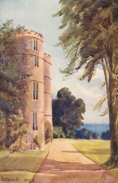 Lulworth Castle (színes litográfia) alkotó: John W.G. Bond