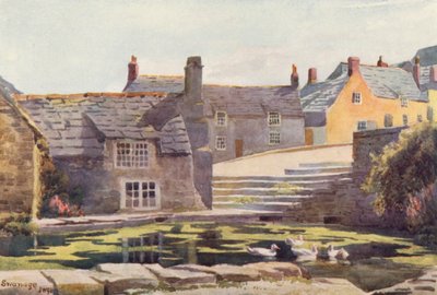 Old Mill, Swanage (színes litográfia) alkotó: John W.G. Bond