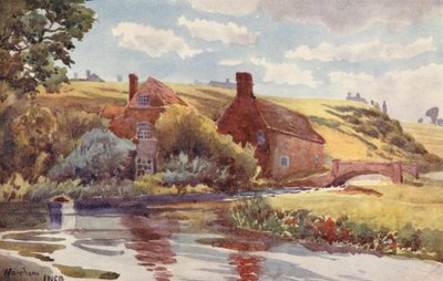 Old Mill, Wareham (színes litográfia) alkotó: John W.G. Bond