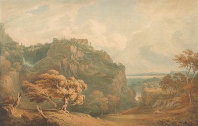 Tivoli kilátása Róma felé alkotó: John Warwick Smith