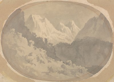 Alpesi jelenet alkotó: John Warwick Smith