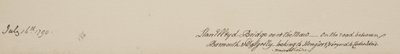 Llanelltyd híd a Maw felett, a Barmouth és Dolgellau közötti úton, Hengwrt felé és azon túl Cader Idris felé, Merionethshire, 1790. július 16. alkotó: John Warwick Smith
