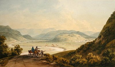 Llangollen (akvarell papíron) alkotó: John Warwick Smith