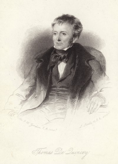 Thomas de Quincey angol író alkotó: John Watson Gordon