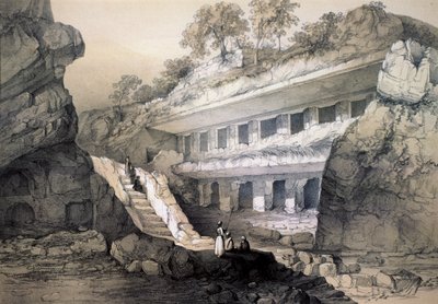 Kannari sic, kilátás a Durbar-barlangra alkotó: John Weale
