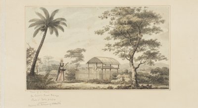 45: Egy sír képe, Cook kapitány utolsó, 1773-84 körüli utazását illusztráló akvarellsorozatból (akvarell papíron) alkotó: John Webber