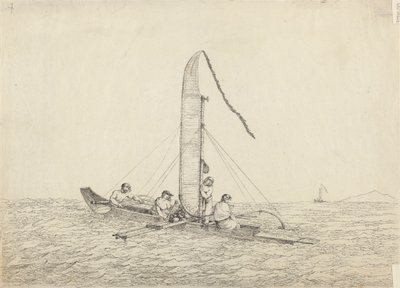 Otaheitei vitorlás kenu alkotó: John Webber