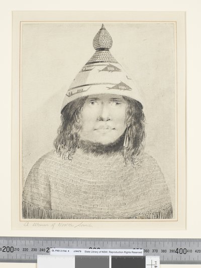 F.22 A Woman of Nootka Sound, 1773-84 körül (akvarell) alkotó: John Webber