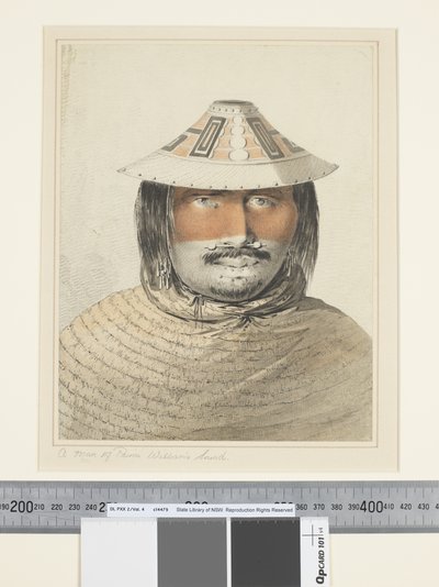 F.26 Vilmos herceg hangjának embere, 1773-84 (akvarell) alkotó: John Webber