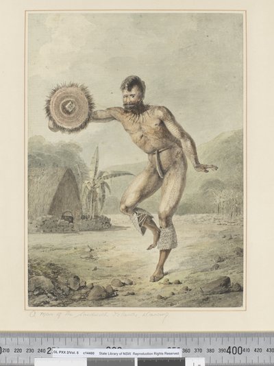 F.36 A Sandwich-szigetek embere, Tánc, 1773-84 körül (akvarell) alkotó: John Webber
