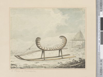 F.40 Kamtsatkai szánkó, 1783-84 körül (akvarell) alkotó: John Webber