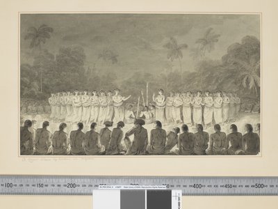 F.6 Nők éjszakai tánca Hapaee-ben, 1773-84 körül (akvarell) alkotó: John Webber