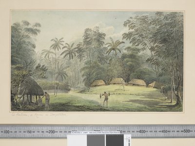 F.8 A Fiatooka, vagy Morai Tongataboo-ban, 1773-84 körül (akvarell) alkotó: John Webber